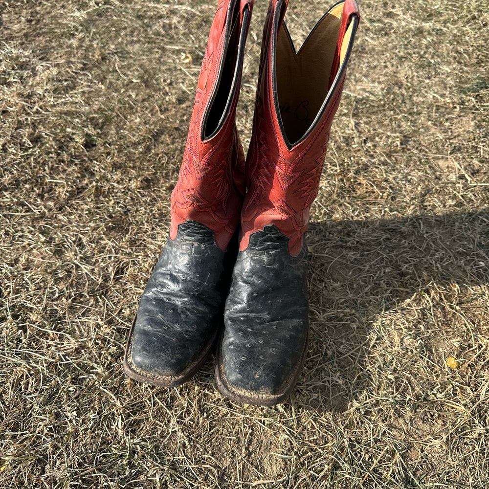 Red and Black Cowboy Boots